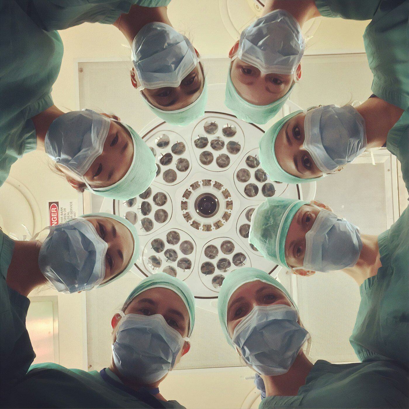 Healthcare professionals working as a clinical team